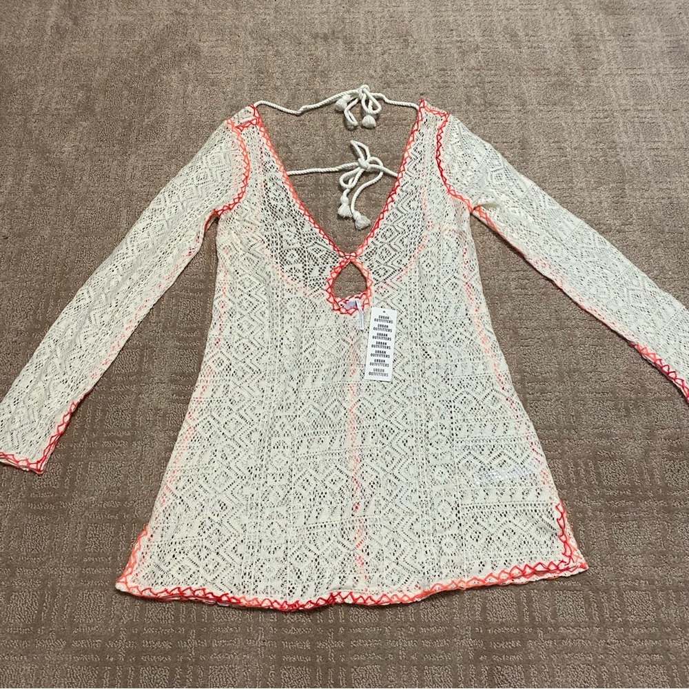 NWT {Out From Under | UO} Sea Glass Sheer Mini Dress/Beach Cover Up ~ Size XS - Picture 3 of 16